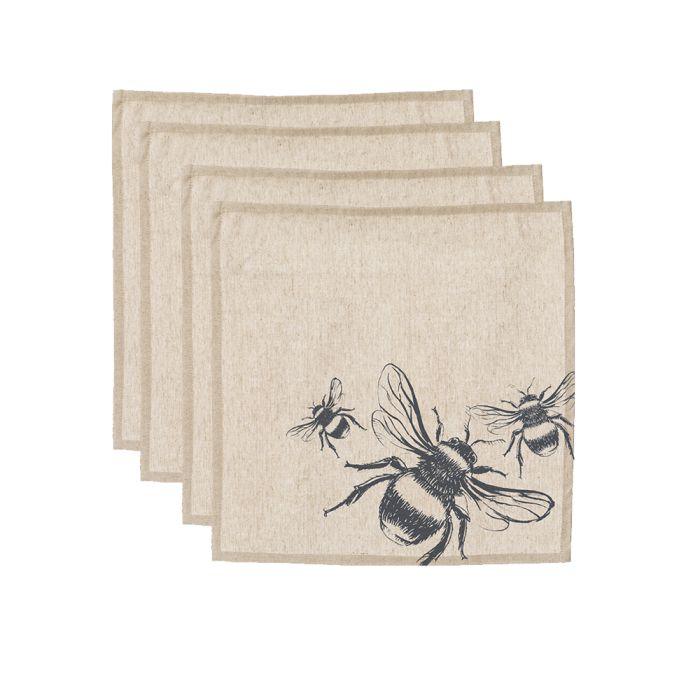 BEE LINEN NAPKINS (SET OF 4) - RUTHERFORD & Co