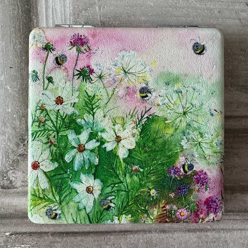 Bees in Summer Compact Mirror - RUTHERFORD & Co