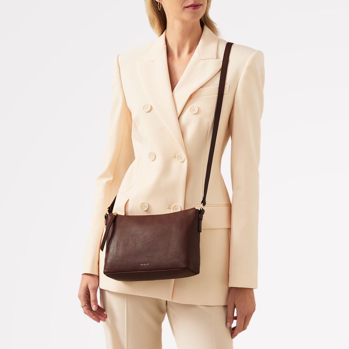 Bella Radley Small Ziptop Cross Body Walnut - RUTHERFORD & Co