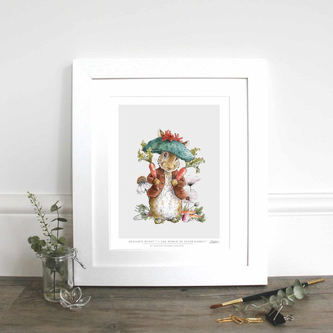 Benjamin Bunny 10×12″ Mounted Fine Art Print - RUTHERFORD & Co