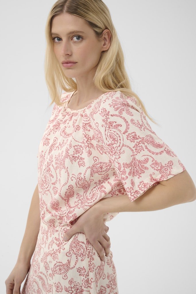 BenthaPW Blouse - Peach Blossom Dot Paisley - RUTHERFORD & Co