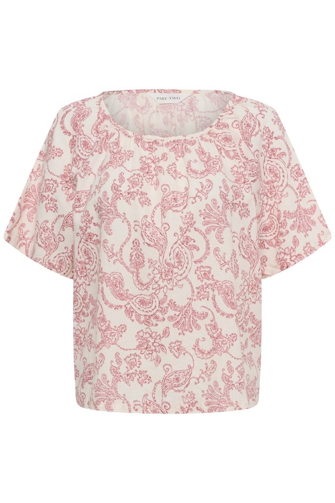 BenthaPW Blouse - Peach Blossom Dot Paisley - RUTHERFORD & Co