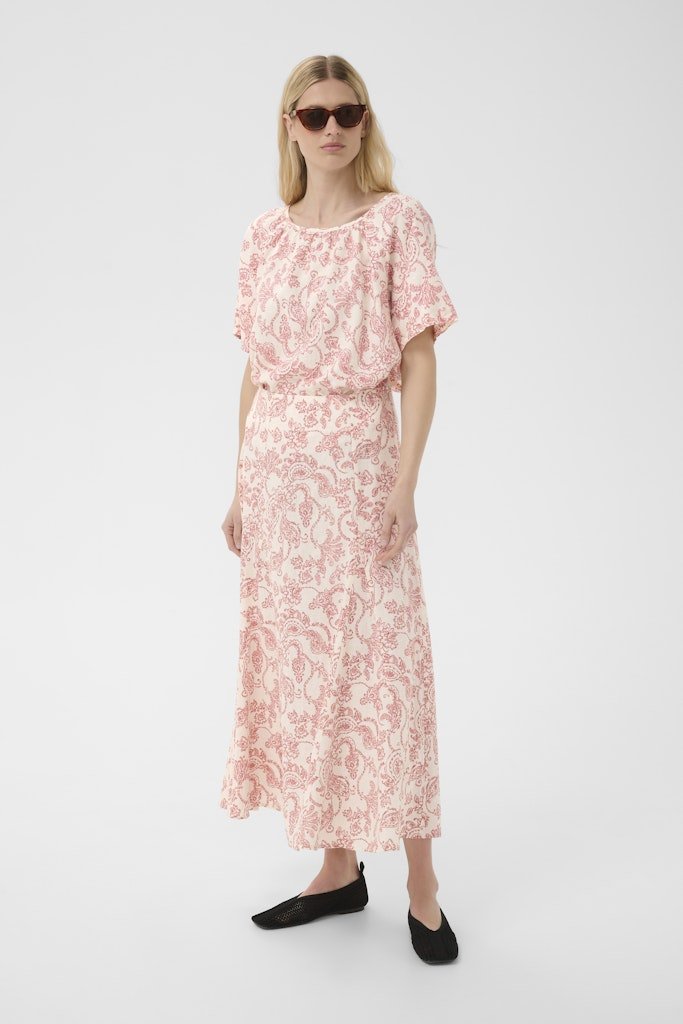 BenthaPW Blouse - Peach Blossom Dot Paisley - RUTHERFORD & Co