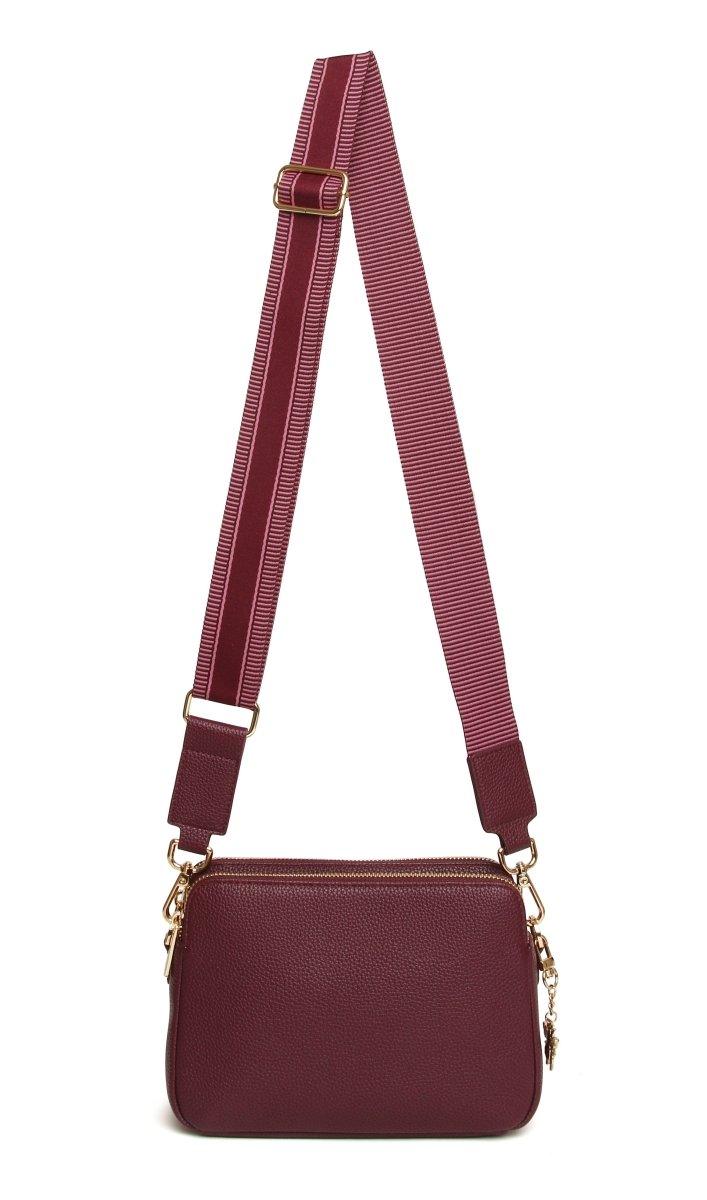 Berry - Dual Double Zip Crossbody Bag - RUTHERFORD & Co
