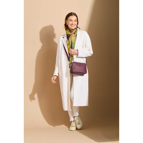 Berry - Dual Double Zip Crossbody Bag - RUTHERFORD & Co