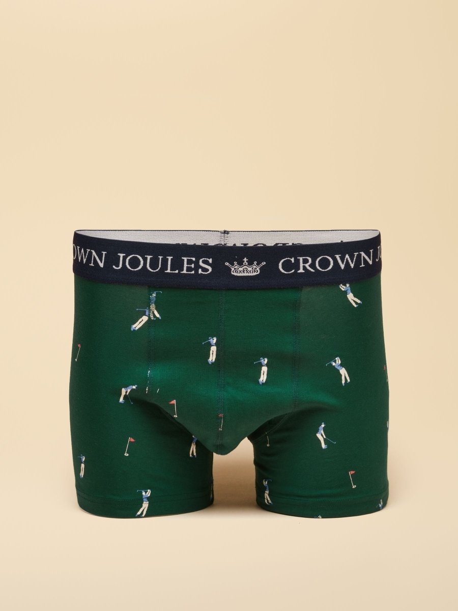Best By Par Green/Navy Cotton Jersey Boxer Shorts 2 pack - RUTHERFORD & Co