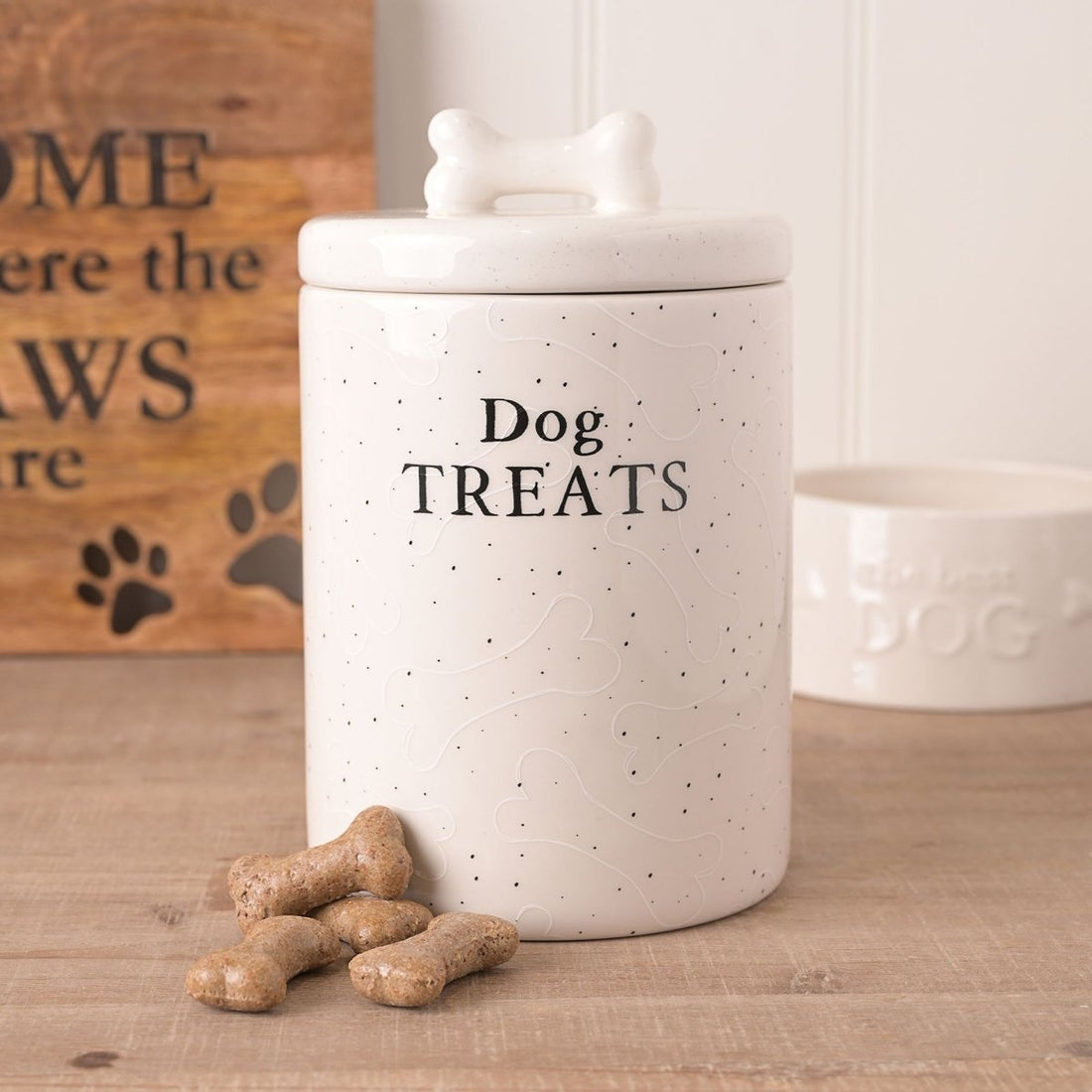 Best of Breed Paw Prints Treat Jar - Dog - RUTHERFORD & Co