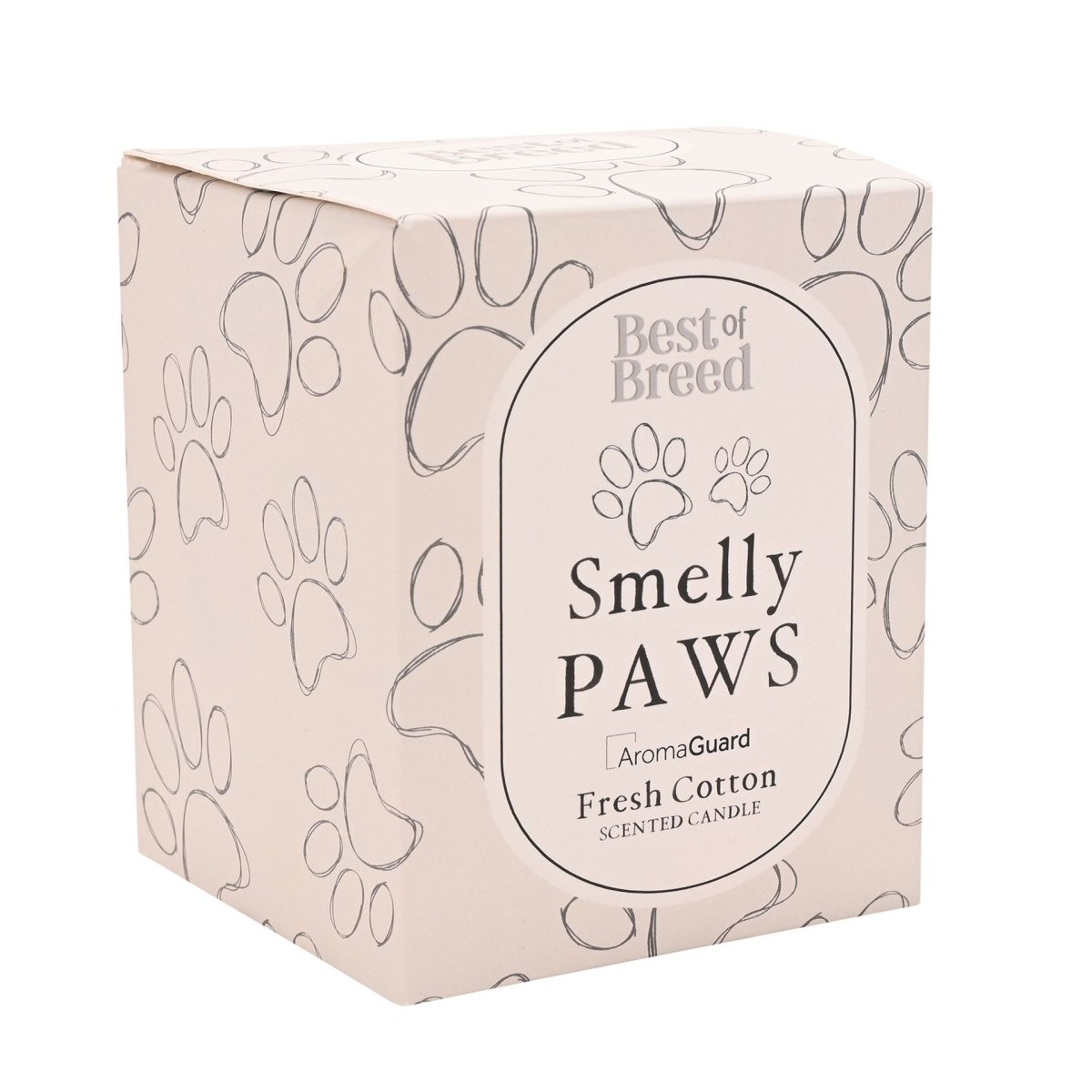 Best of Breed Smelly Paws 260g Candle - Fresh Cotton with Aroma Guard - RUTHERFORD & Co