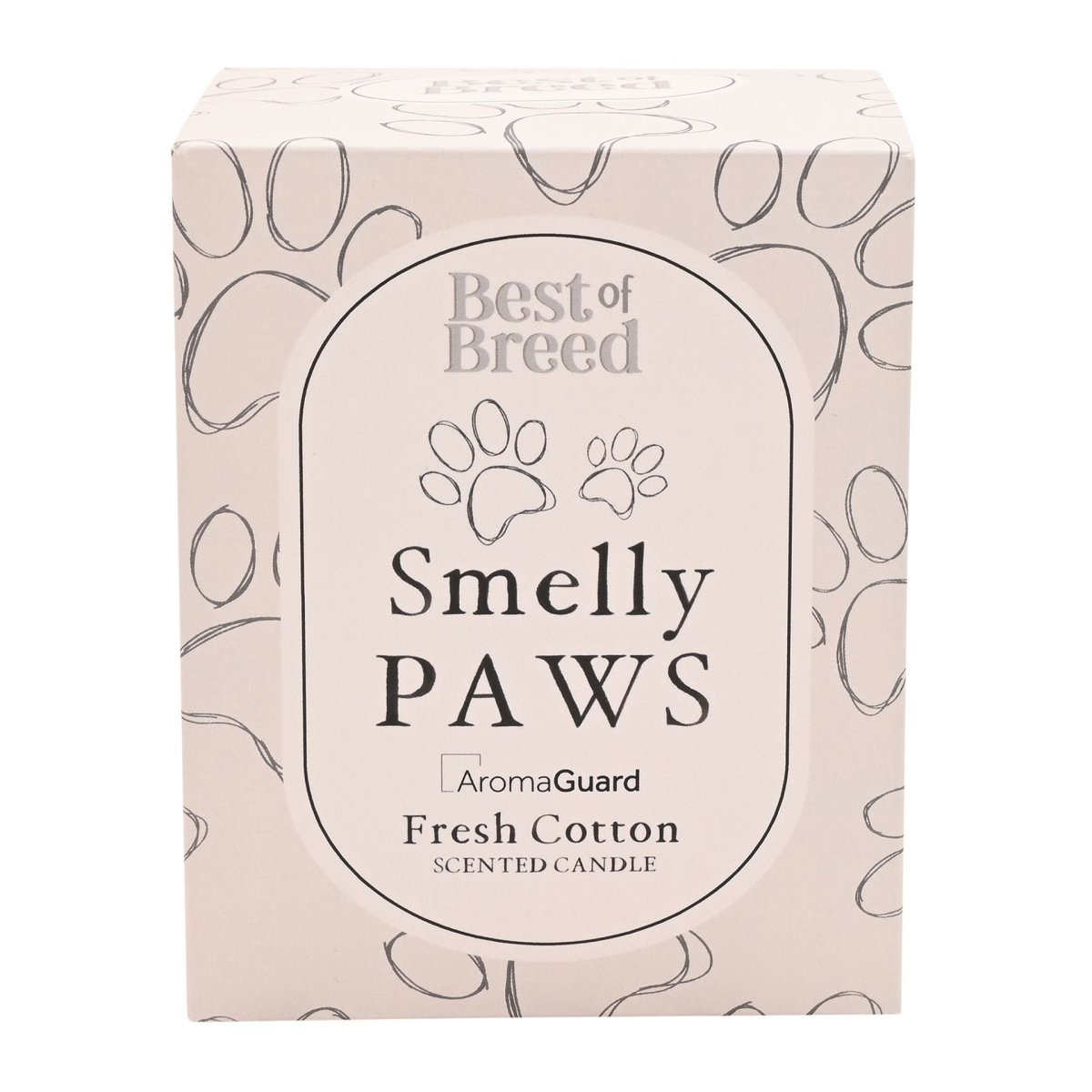 Best of Breed Smelly Paws 260g Candle - Fresh Cotton with Aroma Guard - RUTHERFORD & Co