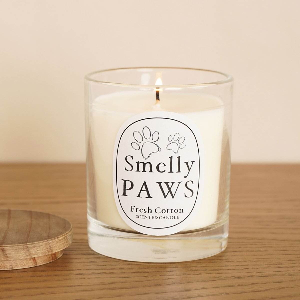 Best of Breed Smelly Paws 260g Candle - Fresh Cotton with Aroma Guard - RUTHERFORD & Co