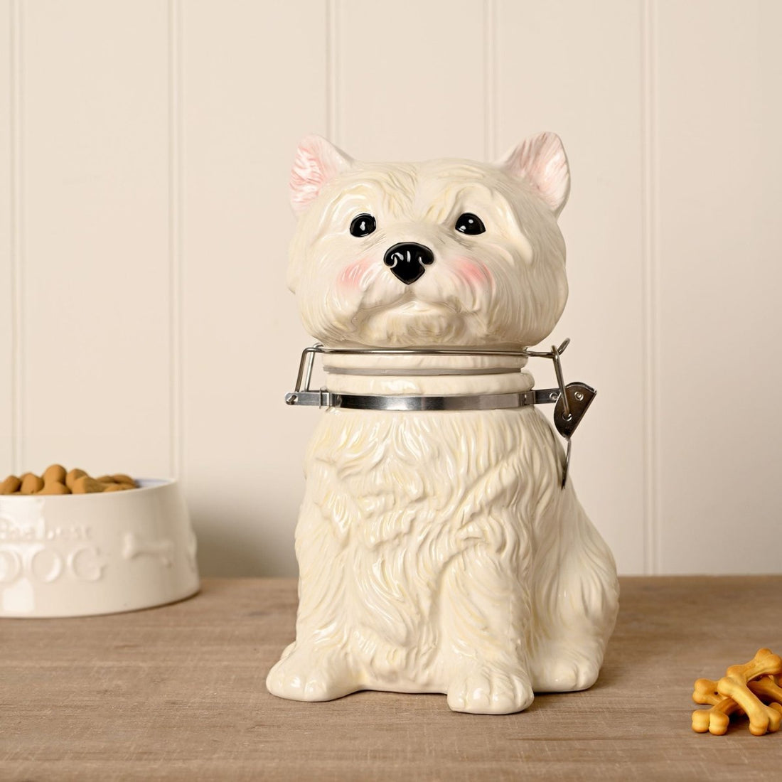 Best of Breed West Highland Terrier Biscuit Barrel - RUTHERFORD & Co