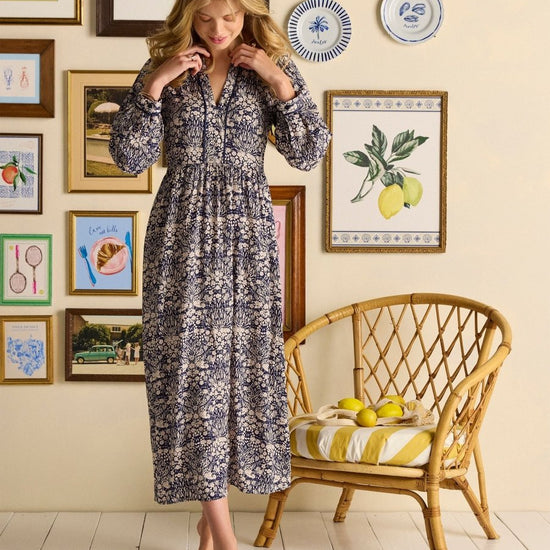 Bethany Blue Midi Dress - RUTHERFORD & Co
