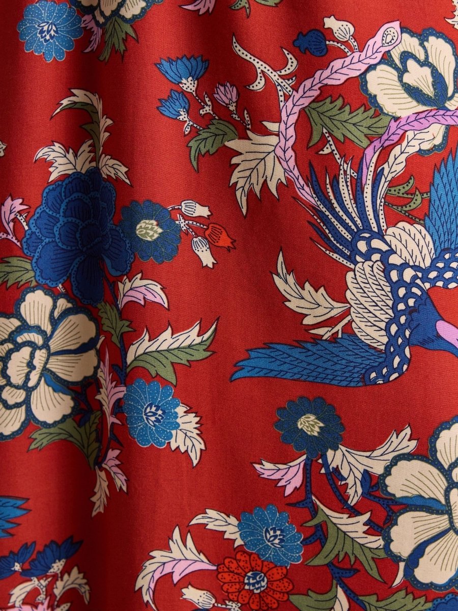 Bethany Red Midi Dress - RUTHERFORD & Co