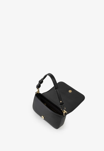 Bianka RE Flap Bag - Nero - RUTHERFORD & Co