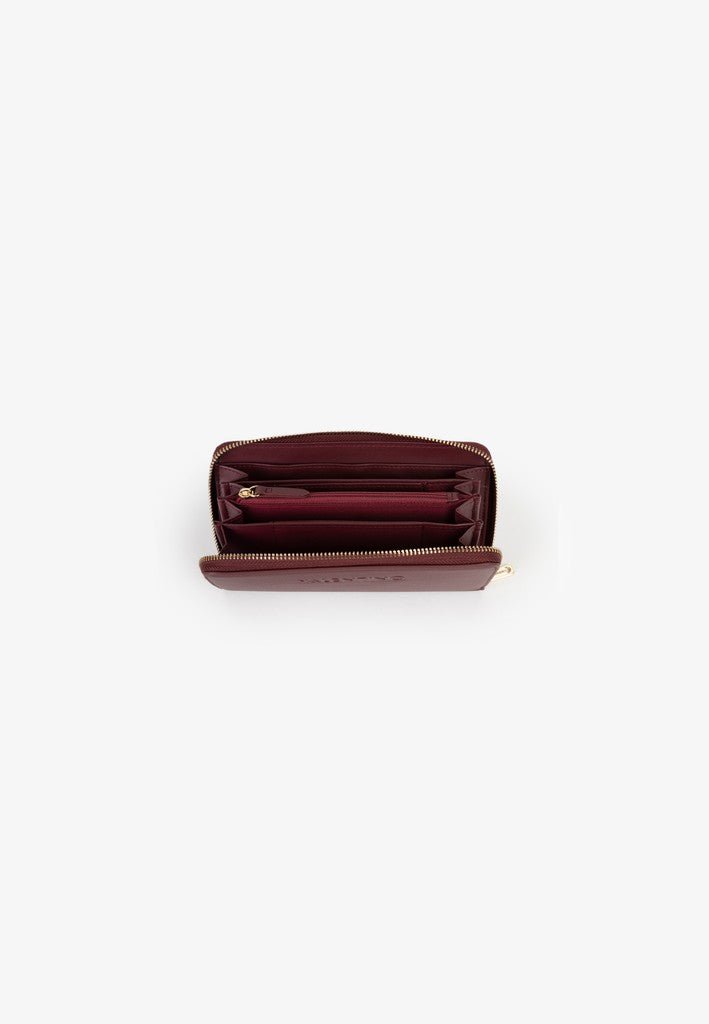 Bianka RE Large Zip Around Purse - Bordeaux - RUTHERFORD & Co