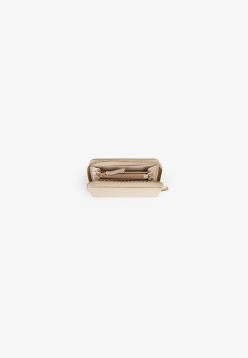 Bianka RE Small Zip Around Purse - Beige - RUTHERFORD & Co