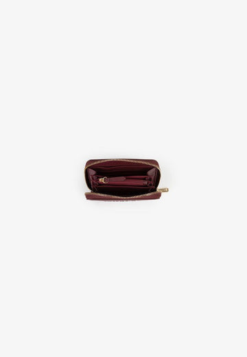 Bianka RE Small Zip Around Purse - Bordeaux - RUTHERFORD & Co