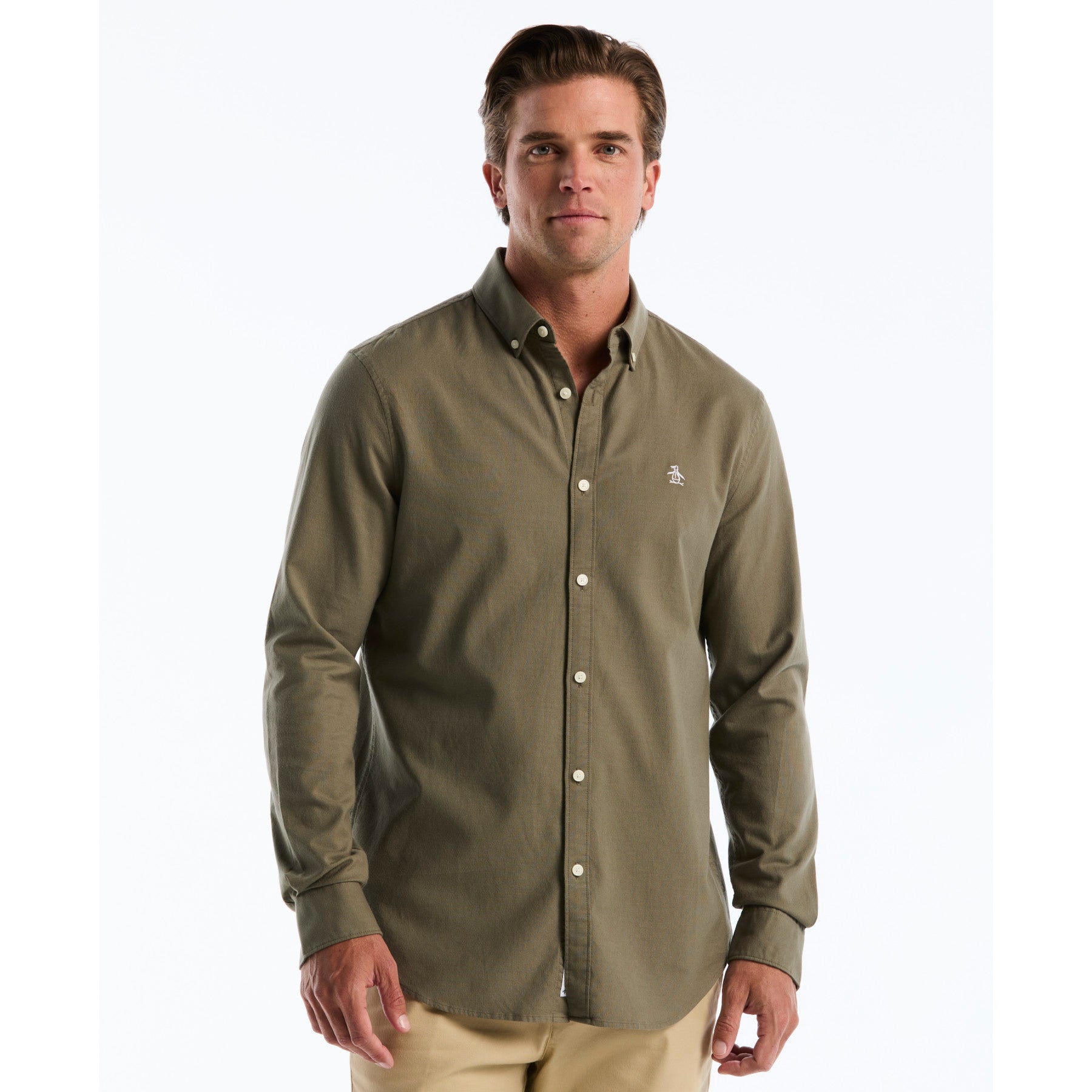 Oxford Shirt In Dusty Olive