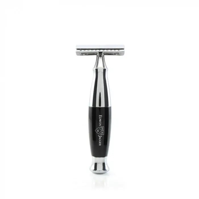 Black & Chrome DE Safety Razor - RUTHERFORD & Co