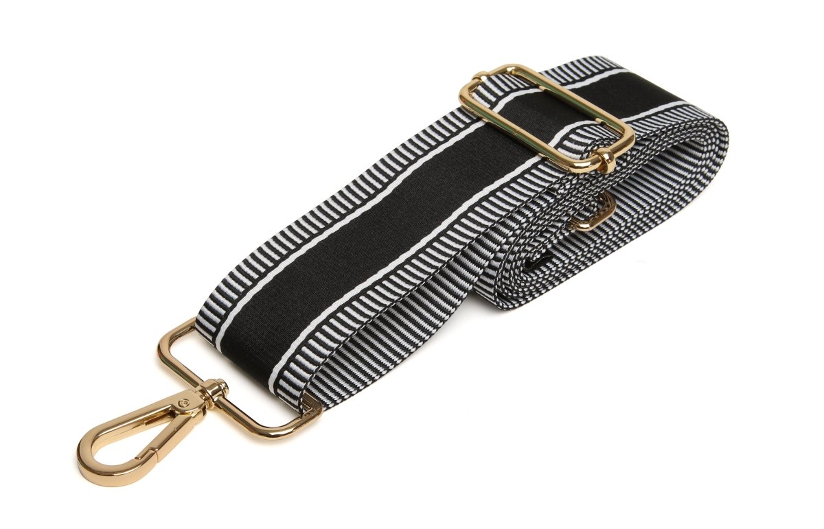 Black stripe Cross Body Strap - RUTHERFORD & Co