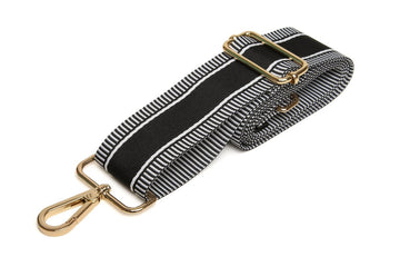 Black stripe Cross Body Strap - RUTHERFORD & Co
