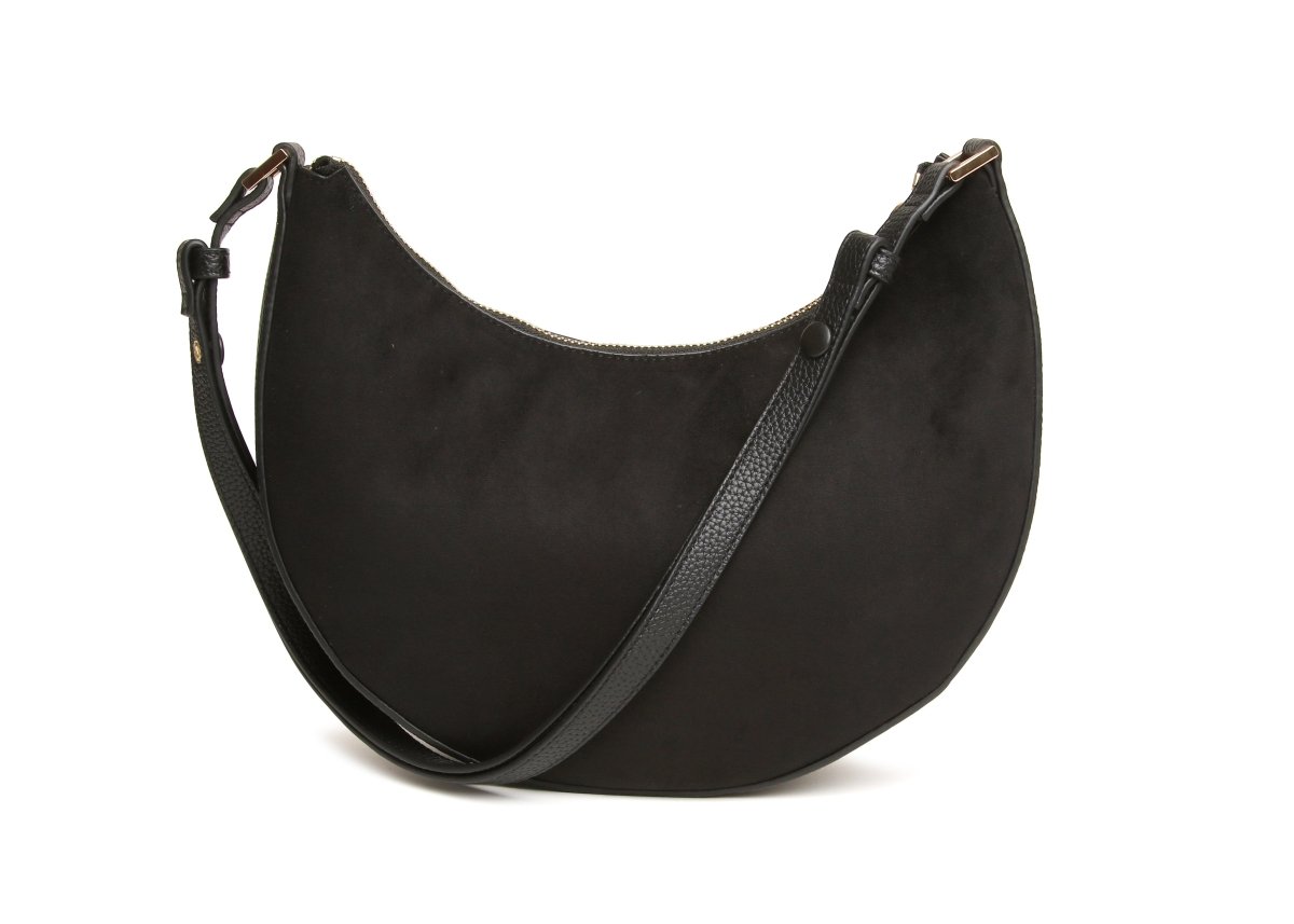 Black - Suede Kensington Shoulder/CBB - RUTHERFORD & Co