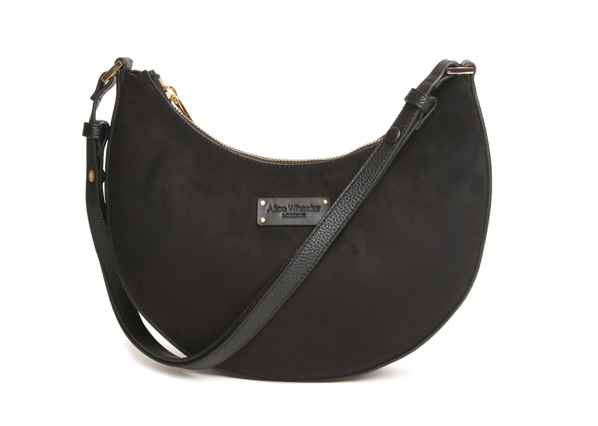 Black - Suede Kensington Shoulder/CBB - RUTHERFORD & Co