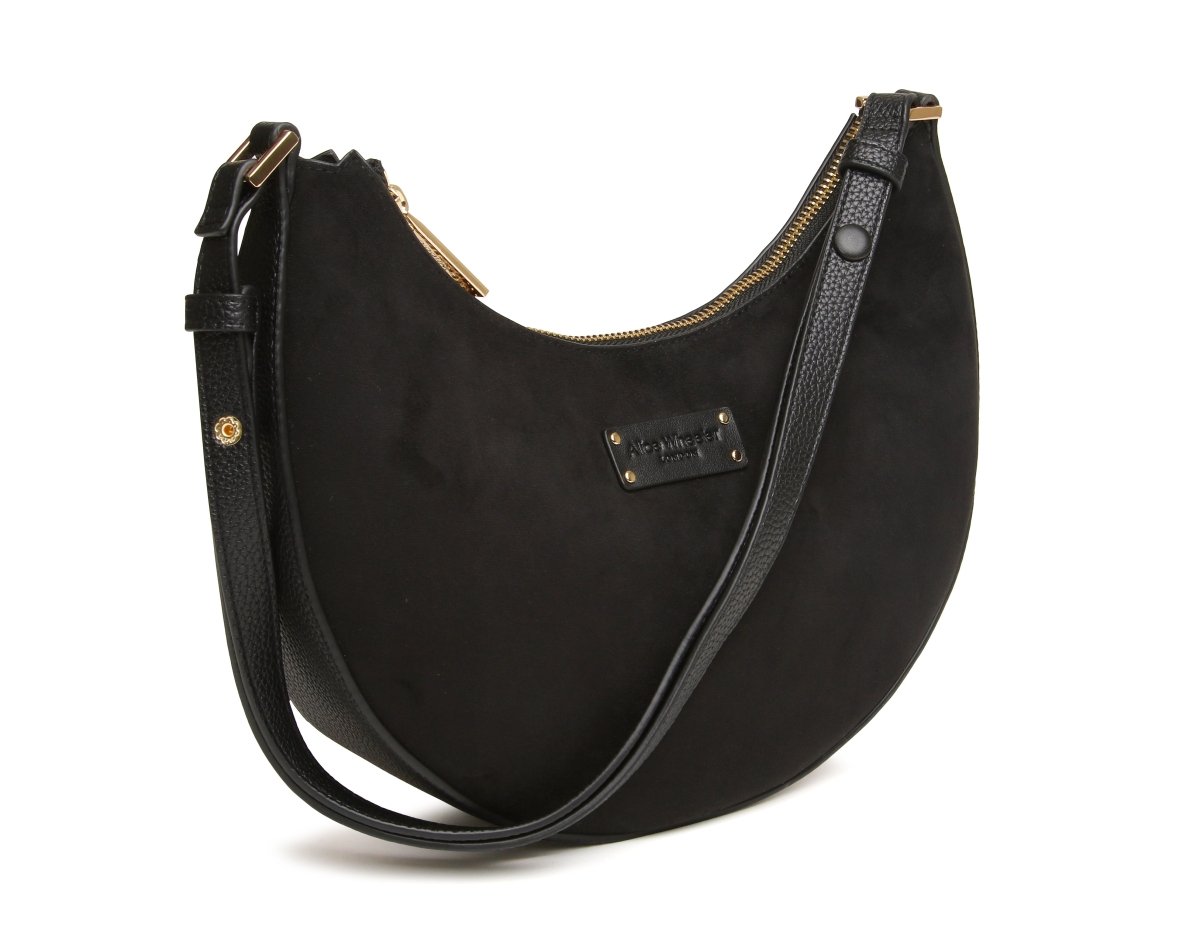 Black - Suede Kensington Shoulder/CBB - RUTHERFORD & Co