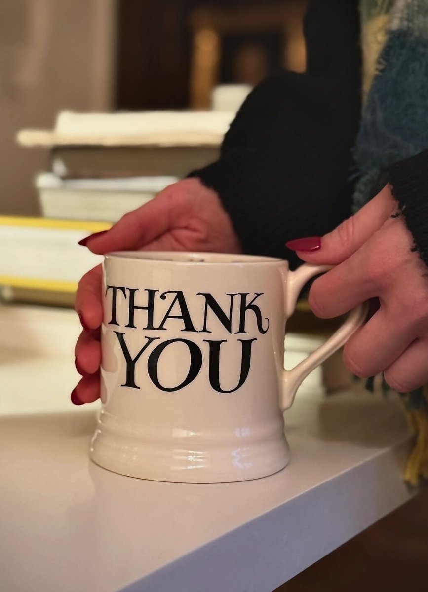 Black Toast Thank You 1/2 Pint Mug - RUTHERFORD & Co