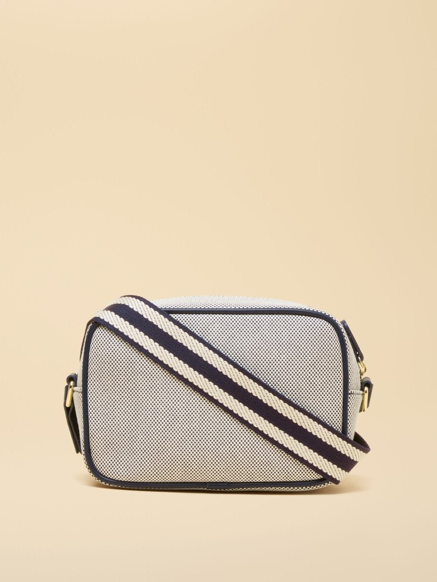 Blair Navy Canvas Cross Body Bag - RUTHERFORD & Co