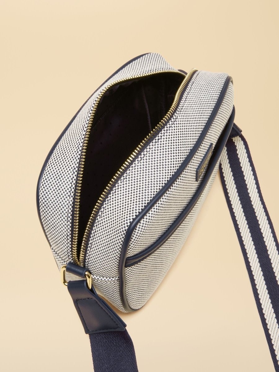 Blair Navy Canvas Cross Body Bag - RUTHERFORD & Co