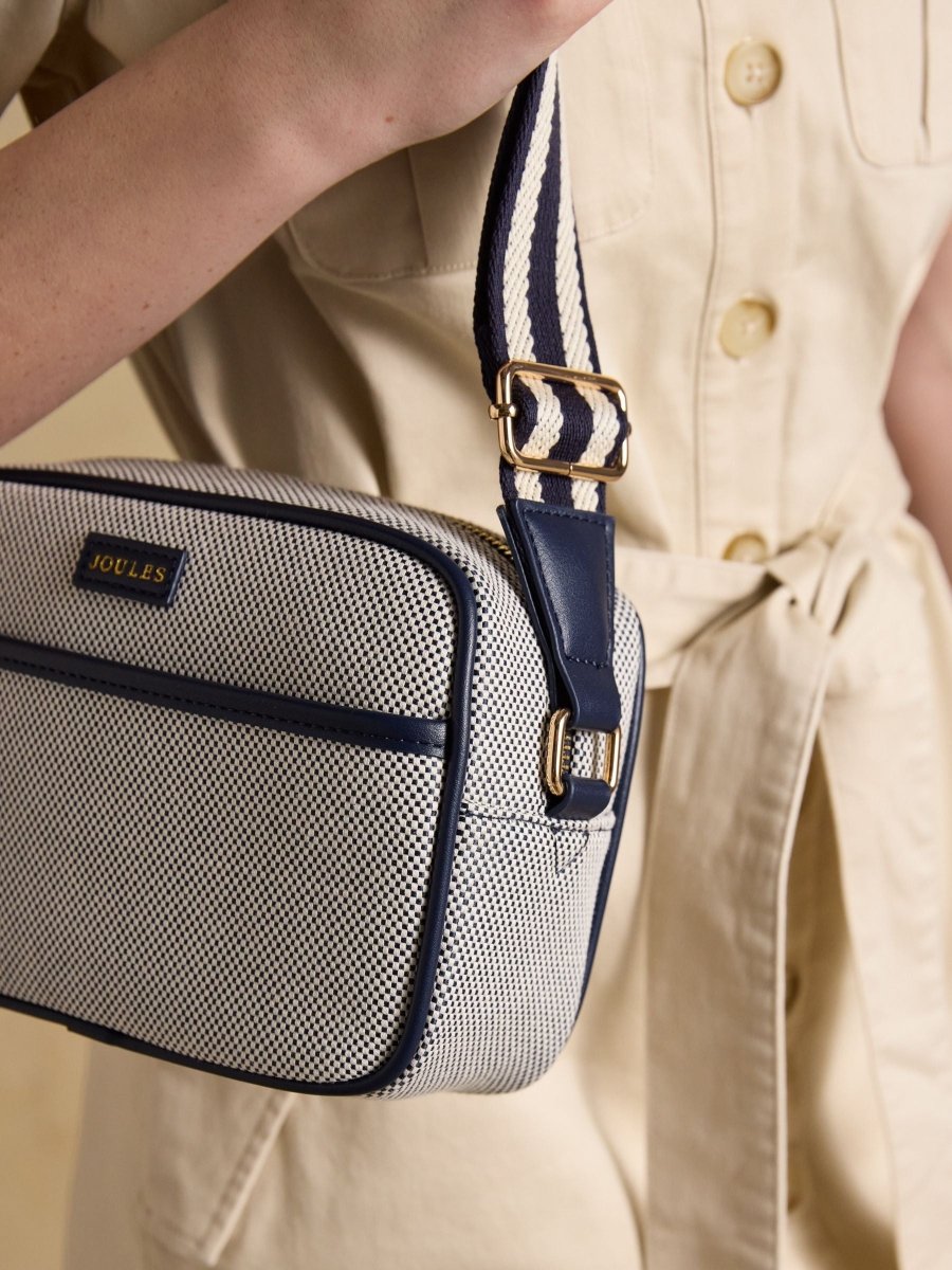 Blair Navy Canvas Cross Body Bag - RUTHERFORD & Co