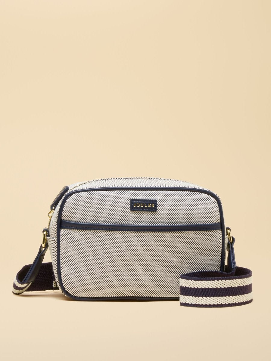 Blair Navy Canvas Cross Body Bag - RUTHERFORD & Co