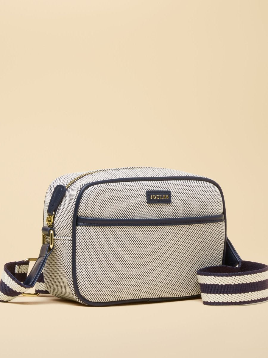 Blair Navy Canvas Cross Body Bag - RUTHERFORD & Co