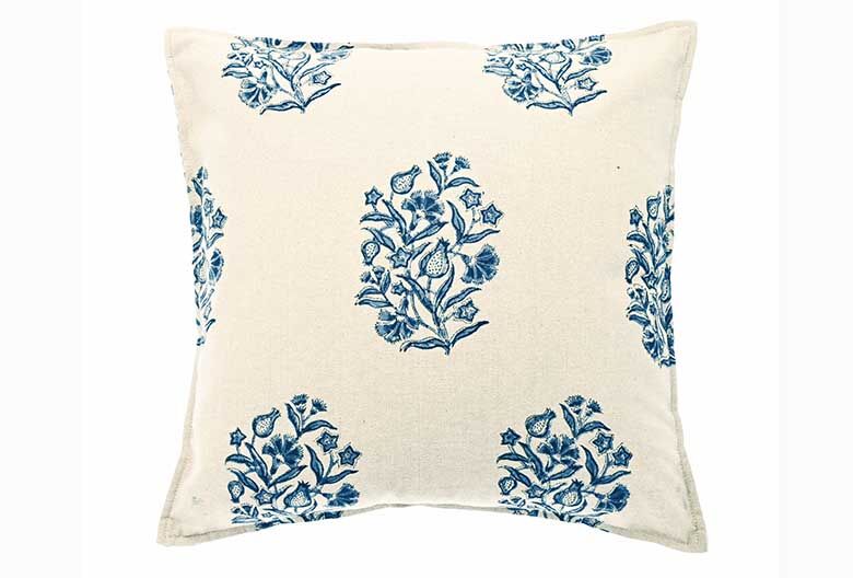 Blickling cushion ink blue - RUTHERFORD & Co