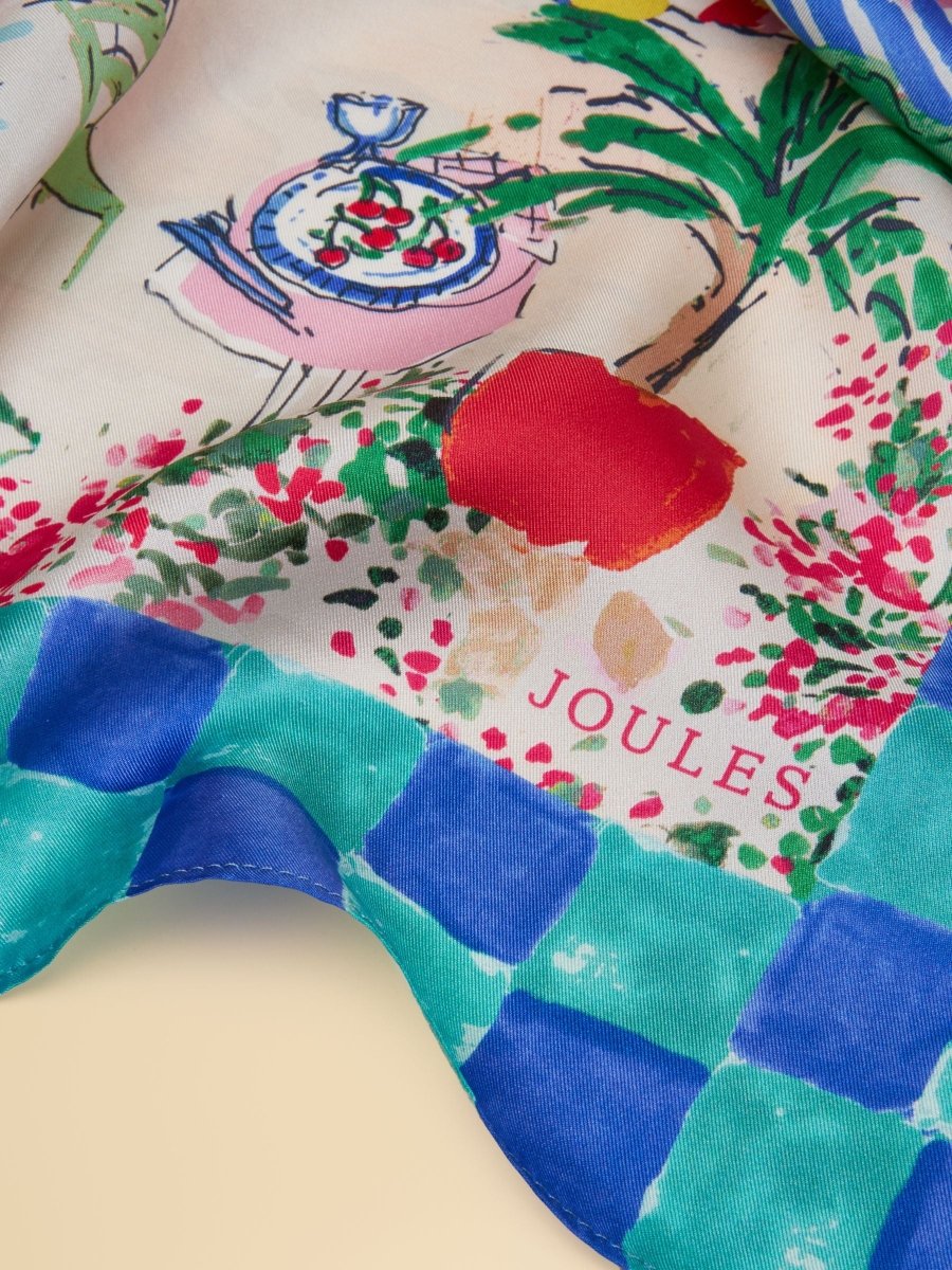 Bloomfield Amalfi Scene Square 100% Silk Scarf - RUTHERFORD & Co