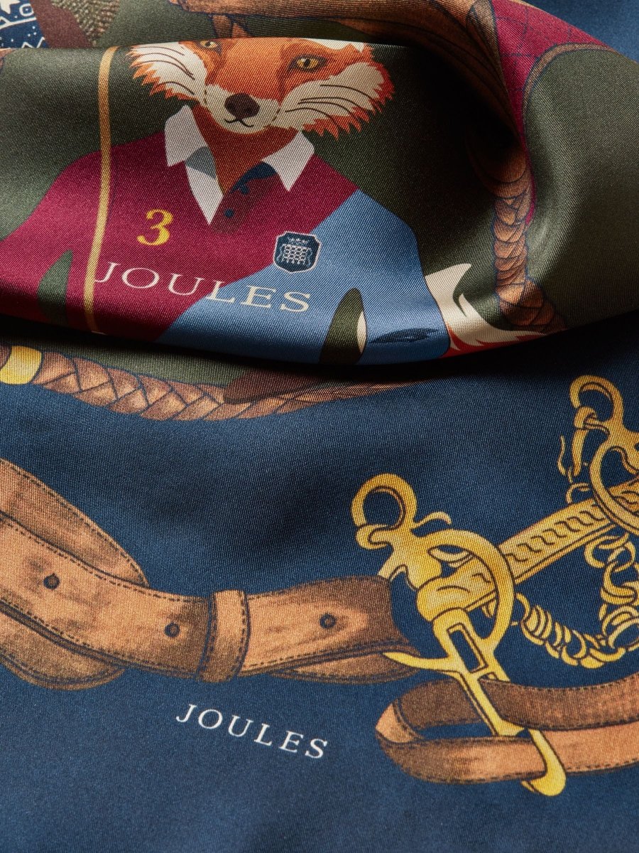 Bloomfield Navy Jonty Silk Square Scarf - RUTHERFORD & Co