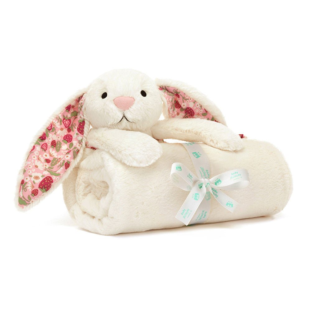 Blossom Cream Bunny 'Berry' Blankie - RUTHERFORD & Co