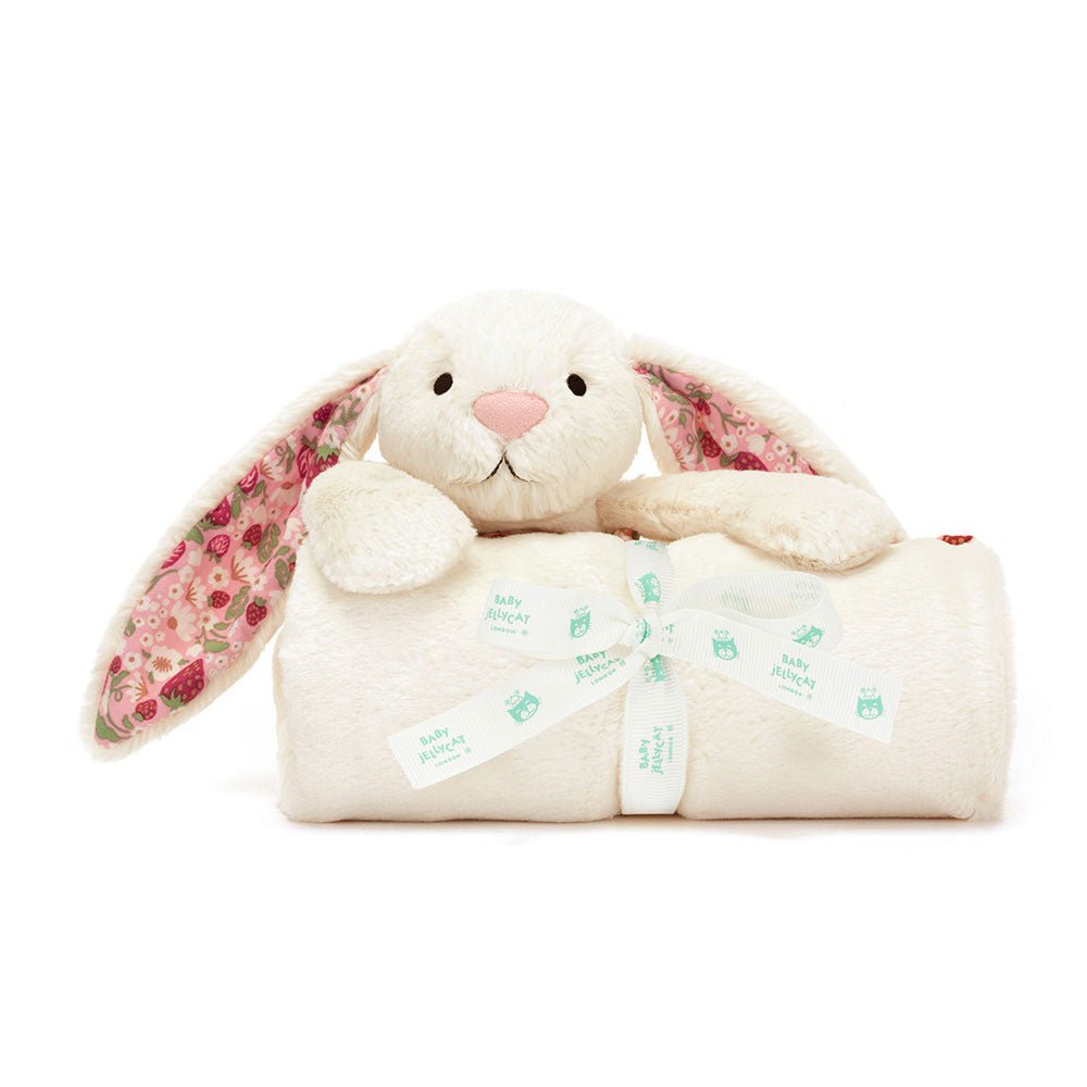 Blossom Cream Bunny 'Berry' Blankie - RUTHERFORD & Co