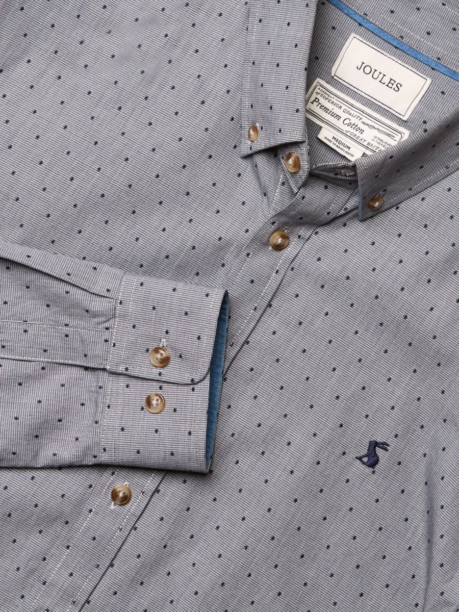 Blue Long SleeveTexture Shirt - RUTHERFORD & Co