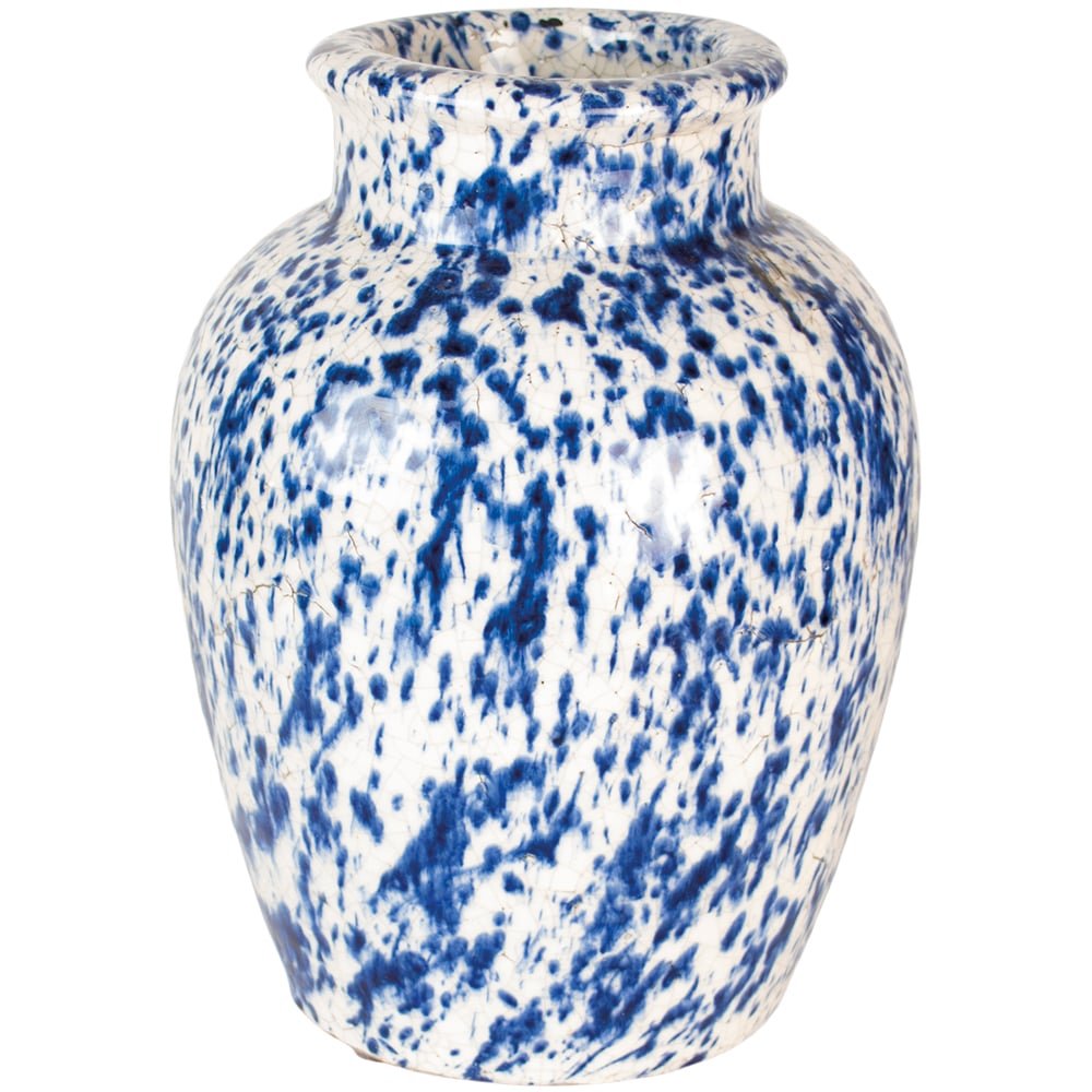 Blue Splatter Vase - RUTHERFORD & Co