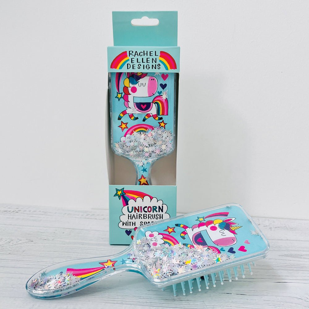 Blue Unicorn Children's Hairbrush With Sparkles - RUTHERFORD & Co