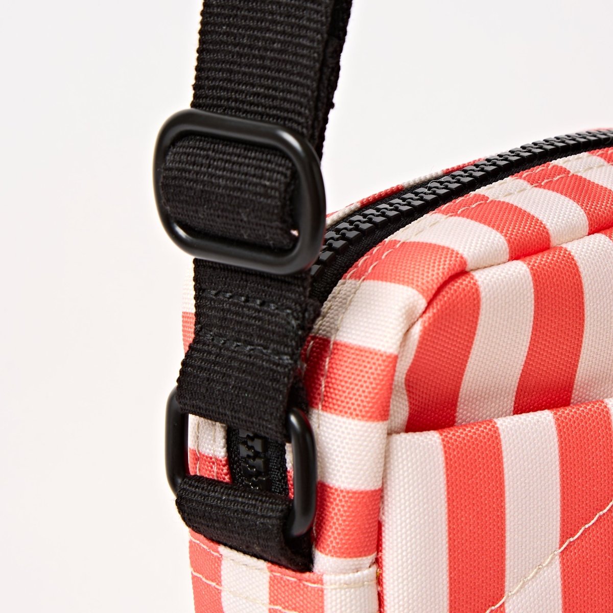 Bond Pocket Crossbody Bag in Coral Stripe - RUTHERFORD & Co