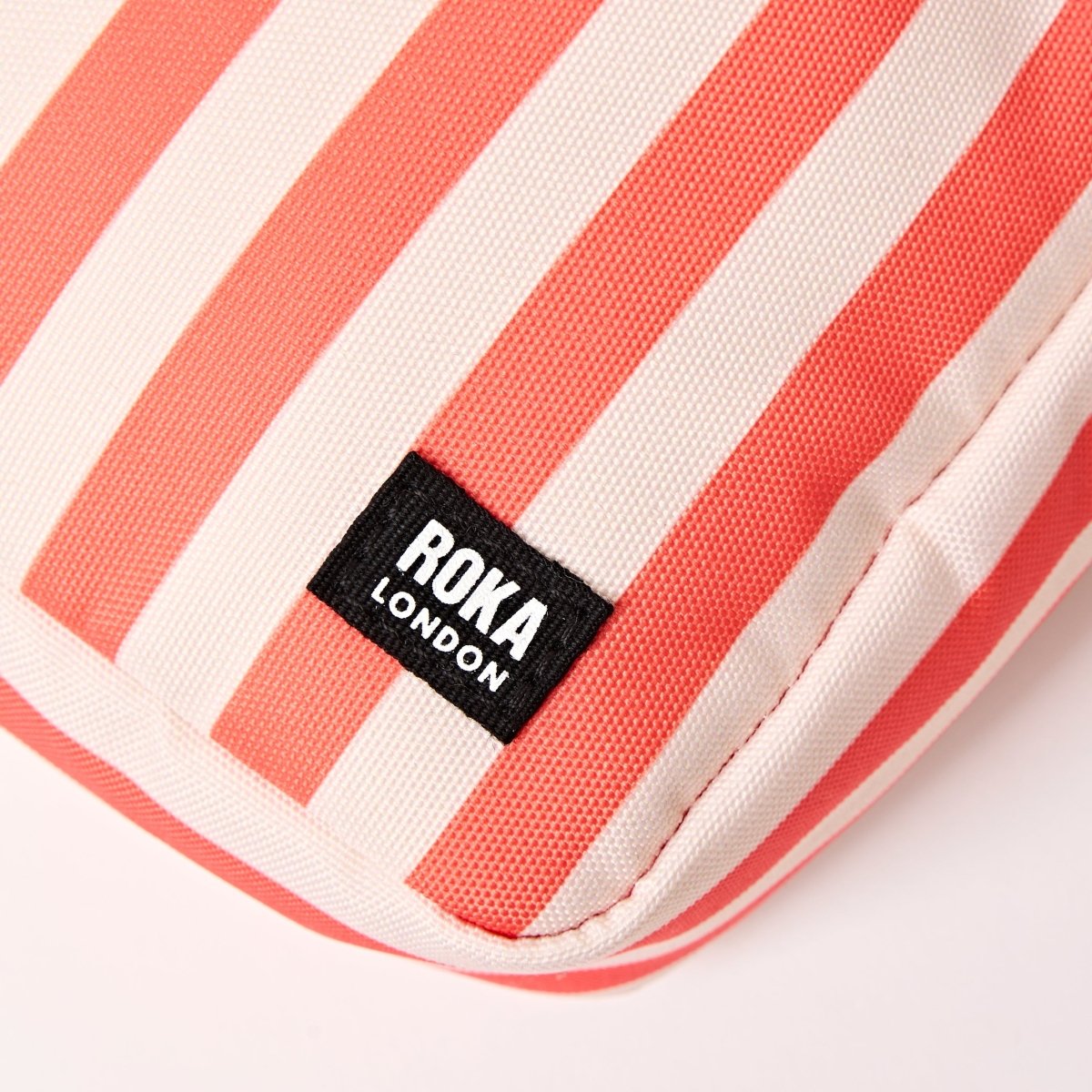 Bond Pocket Crossbody Bag in Coral Stripe - RUTHERFORD & Co