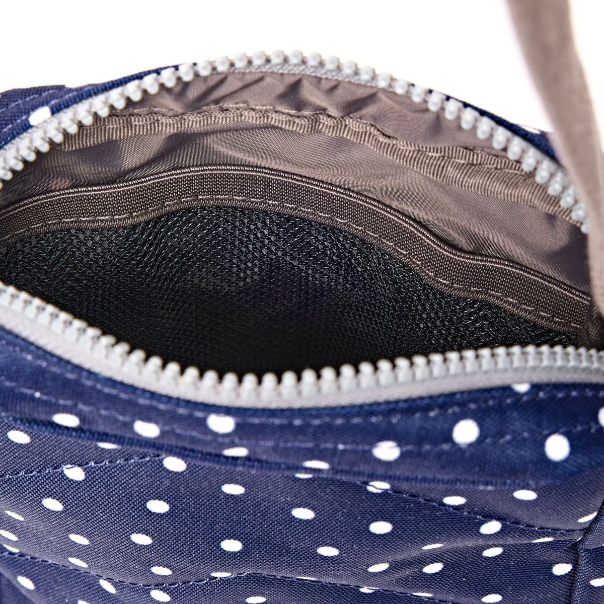 Bond Pocket Crossbody Bag in Navy Polka Dot - RUTHERFORD & Co