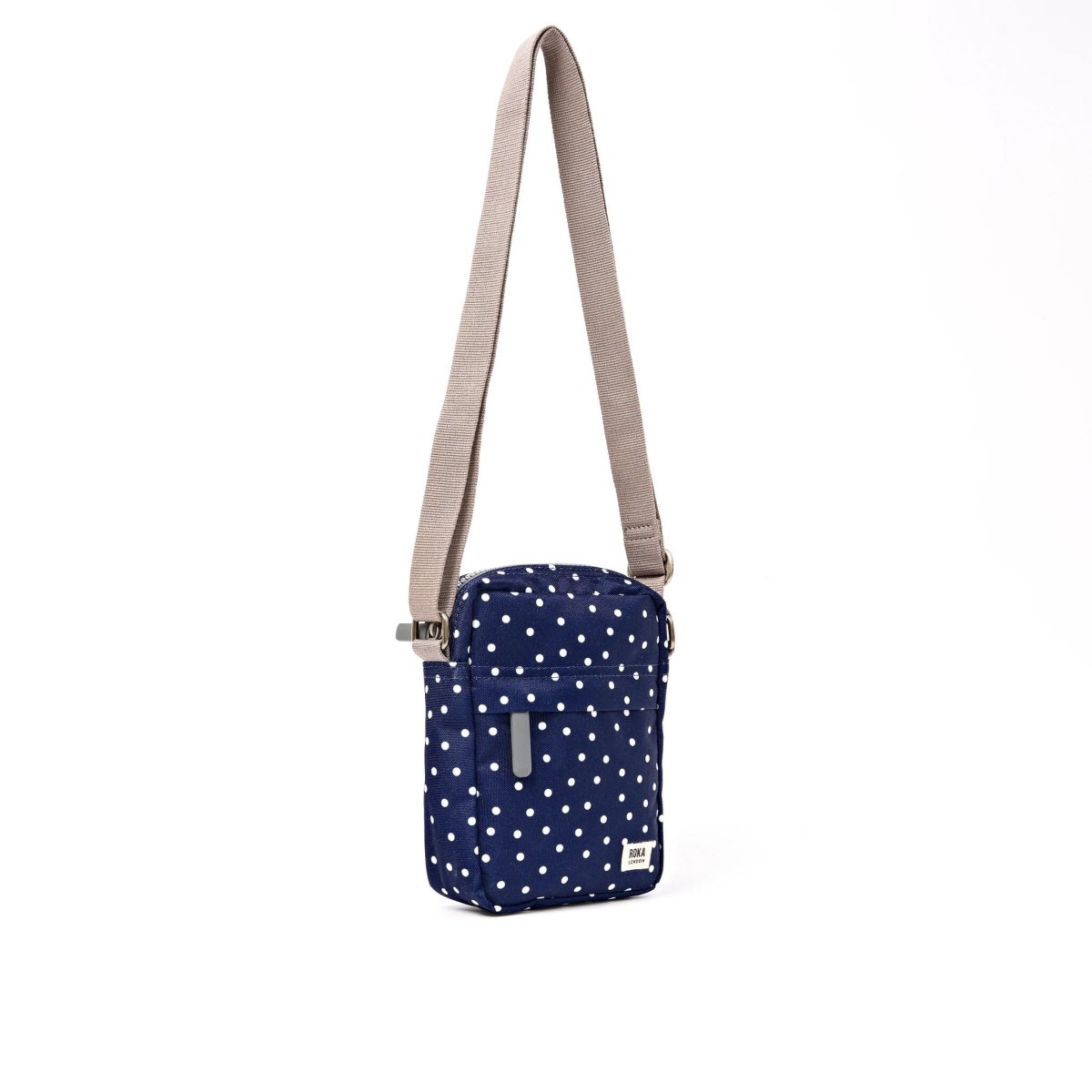 Bond Pocket Crossbody Bag in Navy Polka Dot - RUTHERFORD & Co