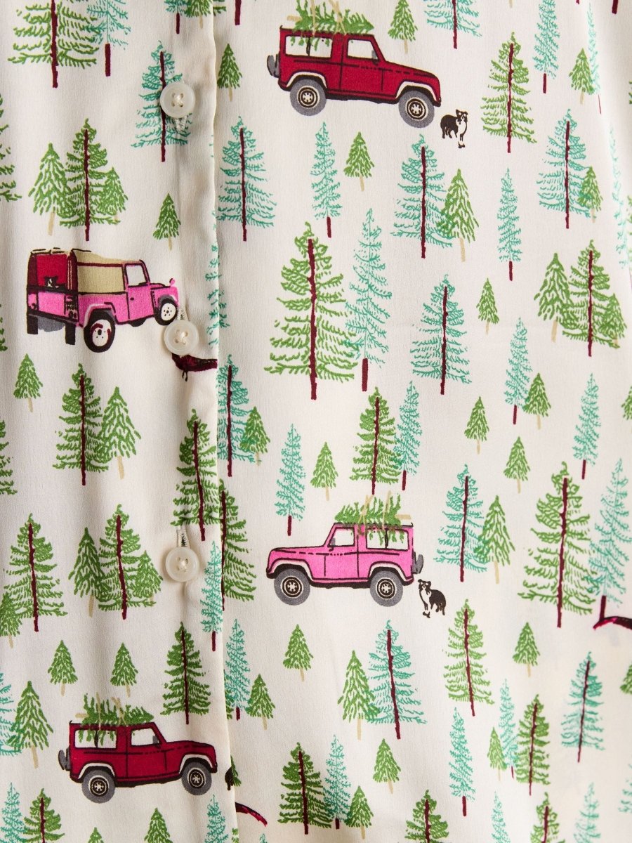 Bonnie Cream Satin Long Sleeve Pyjama Set - RUTHERFORD & Co