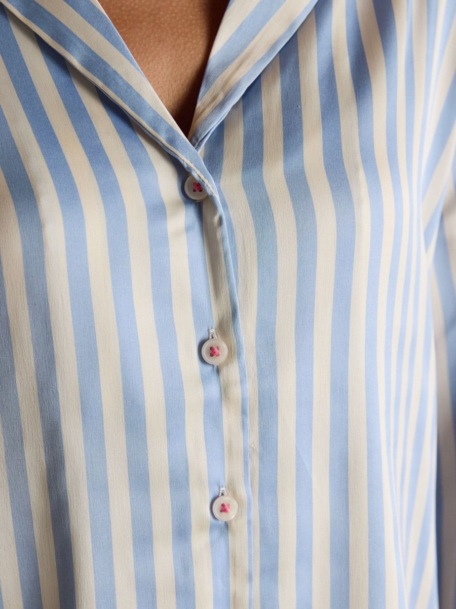Bonnie Stripe Satin Pyjama Set - RUTHERFORD & Co