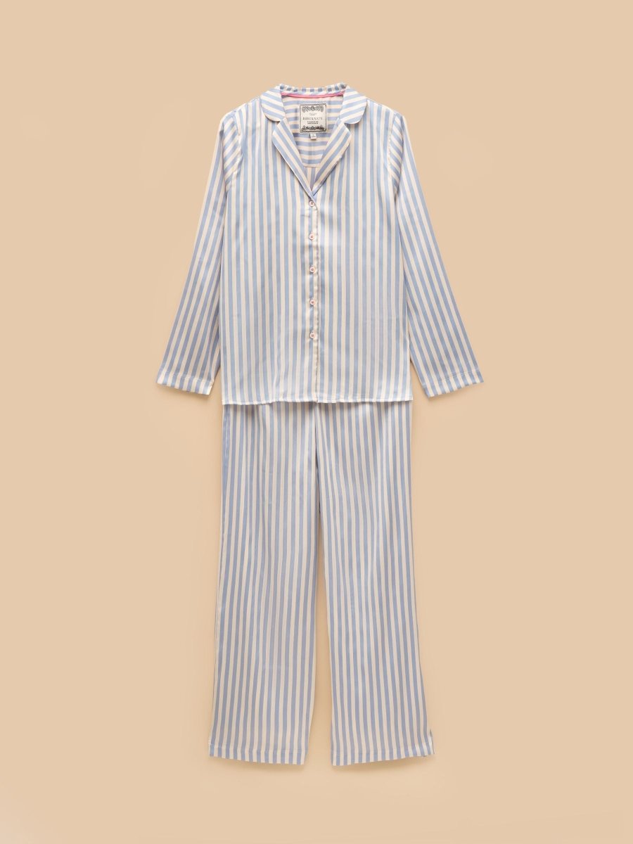 Bonnie Stripe Satin Pyjama Set - RUTHERFORD & Co