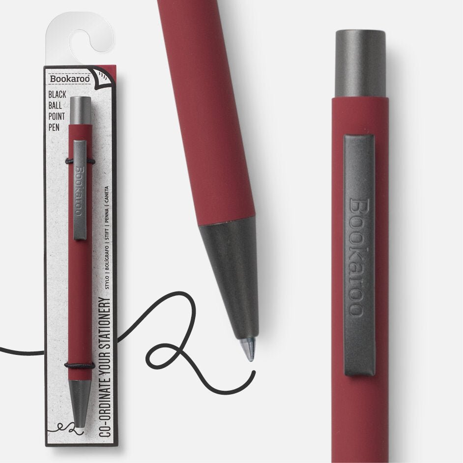 Bookaroo Pen Dark Red - RUTHERFORD & Co